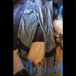 Workout gray with black leggings